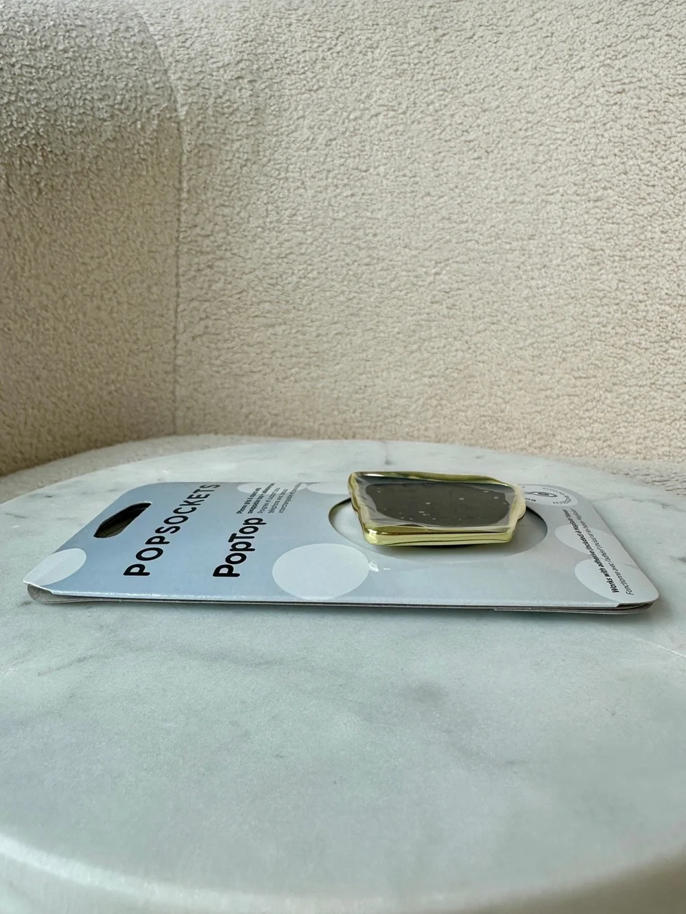 PopSockets PopTop Enamel Obsidian Cut MagSafe PopGrip Phone Grip Black Gold NEW